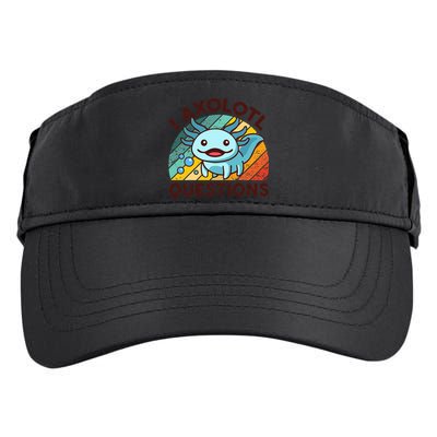 Funny I Axolotl Questions Retro Adult Drive Performance Visor