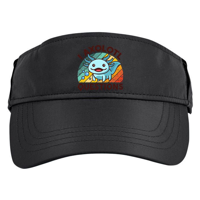Funny I Axolotl Questions Retro Adult Drive Performance Visor