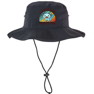 Funny I Axolotl Questions Retro Bucket Hat