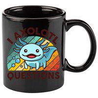 Funny I Axolotl Questions Retro 11oz C Handle Ceramic Mug
