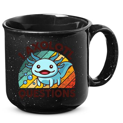 Funny I Axolotl Questions Retro 15oz Campfire Ceramic Mug