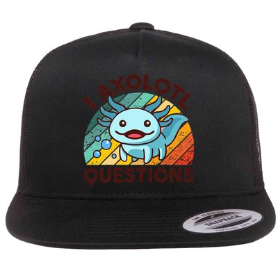 Funny I Axolotl Questions Retro Flatbill Hat