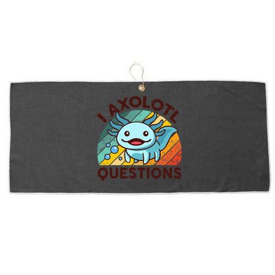Funny I Axolotl Questions Retro Large Microfiber Waffle Golf Towel