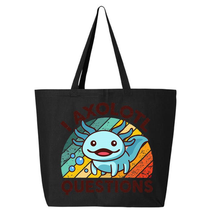 Funny I Axolotl Questions Retro 25L Jumbo Tote