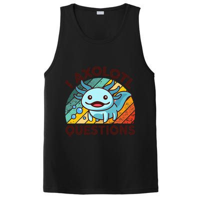 Funny I Axolotl Questions Retro PosiCharge Competitor Tank