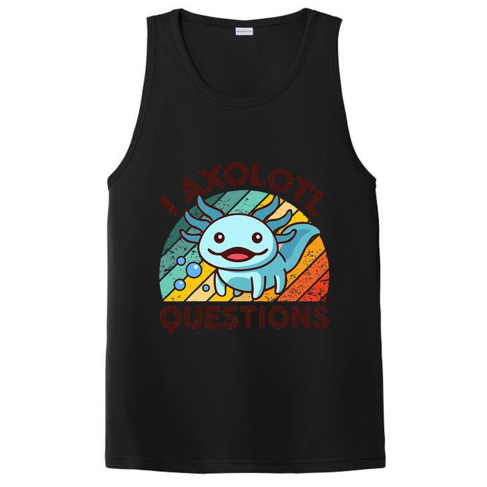 Funny I Axolotl Questions Retro PosiCharge Competitor Tank