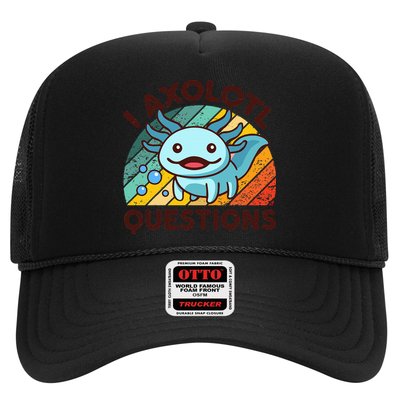 Funny I Axolotl Questions Retro Trucker Hat