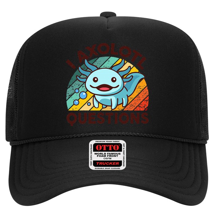 Funny I Axolotl Questions Retro Trucker Hat