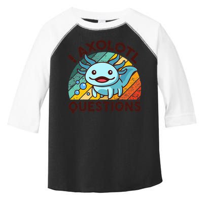 Funny I Axolotl Questions Retro Toddler Fine Jersey T-Shirt