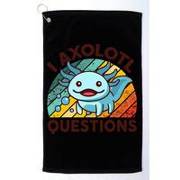 Funny I Axolotl Questions Retro Golf Towel