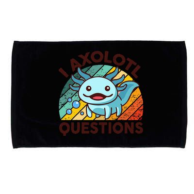 Funny I Axolotl Questions Retro Microfiber Hand Towel