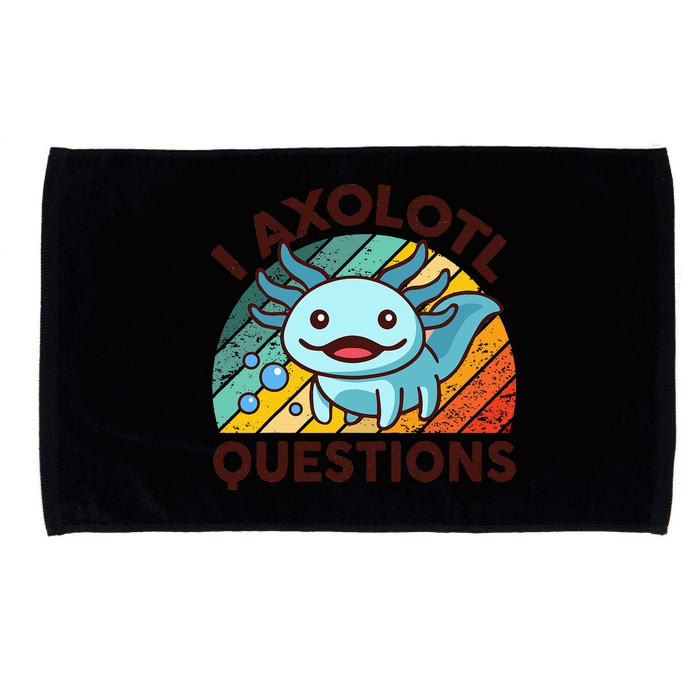 Funny I Axolotl Questions Retro Microfiber Hand Towel