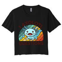 Funny I Axolotl Questions Retro Crop Top