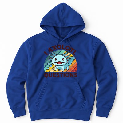 Funny I Axolotl Questions Retro Hoodie