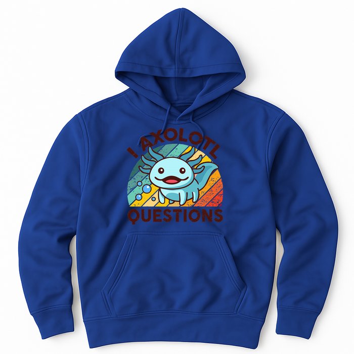 Funny I Axolotl Questions Retro Hoodie