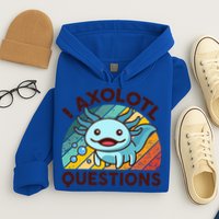 Funny I Axolotl Questions Retro Hoodie