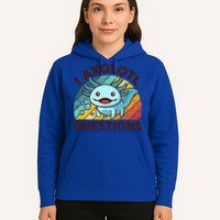 Funny I Axolotl Questions Retro Hoodie