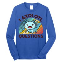 Funny I Axolotl Questions Retro Long Sleeve Shirt