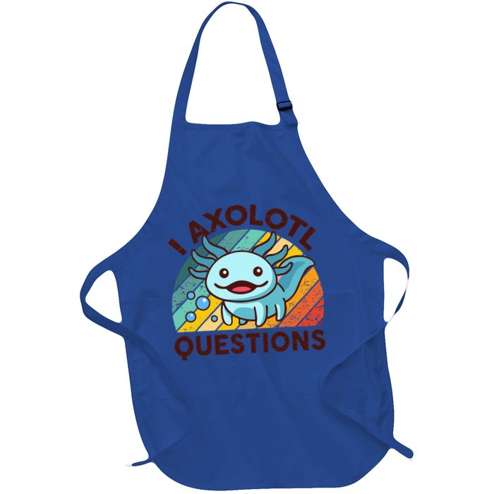 Funny I Axolotl Questions Retro Apron