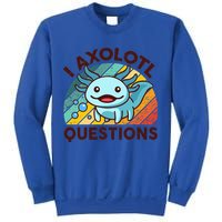 Funny I Axolotl Questions Retro Sweatshirt