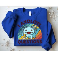 Funny I Axolotl Questions Retro Sweatshirt