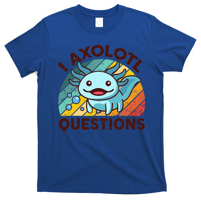 Funny I Axolotl Questions Retro T-Shirt