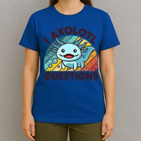 Funny I Axolotl Questions Retro T-Shirt