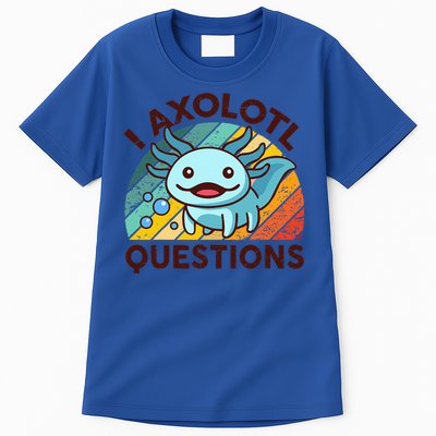 Funny I Axolotl Questions Retro Tall T-Shirt