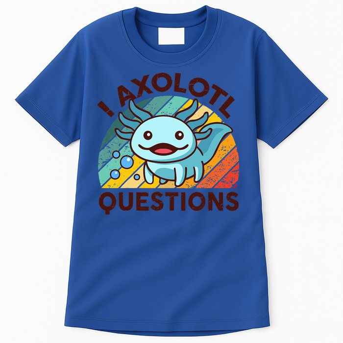 Funny I Axolotl Questions Retro Tall T-Shirt