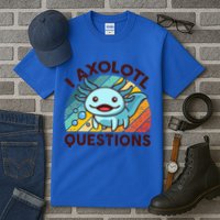 Funny I Axolotl Questions Retro Tall T-Shirt