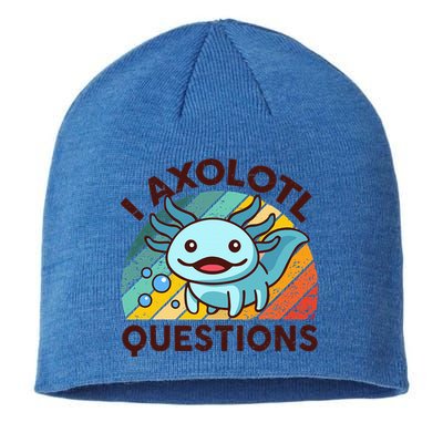 Funny I Axolotl Questions Retro Sustainable Beanie