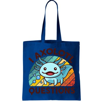 Funny I Axolotl Questions Retro Bag