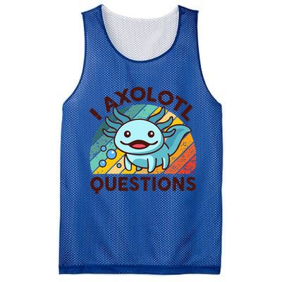 Funny I Axolotl Questions Retro Mesh Reversible Basketball Jersey Tank