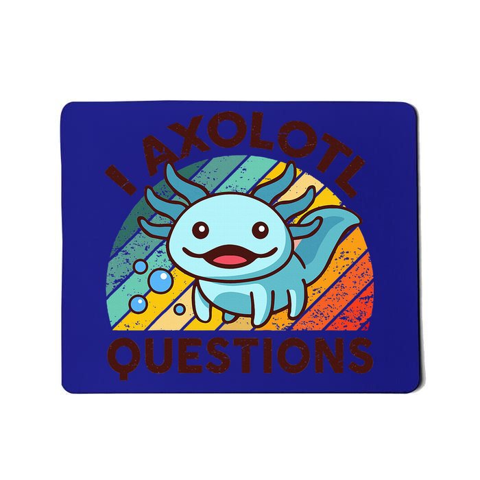 Funny I Axolotl Questions Retro Mousepad