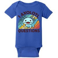 Funny I Axolotl Questions Retro Baby Bodysuit