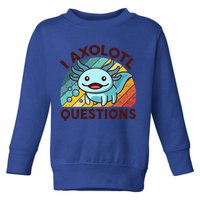 Funny I Axolotl Questions Retro Toddler Sweatshirt