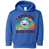 Funny I Axolotl Questions Retro Toddler Hoodie