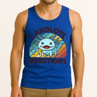 Funny I Axolotl Questions Retro Tank Top