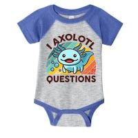 Funny I Axolotl Questions Retro Infant Baby Jersey Bodysuit