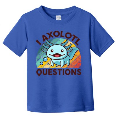 Funny I Axolotl Questions Retro Toddler T-Shirt