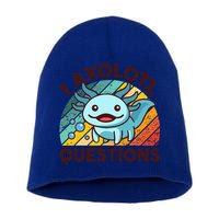 Funny I Axolotl Questions Retro Short Acrylic Beanie