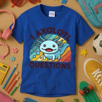 Funny I Axolotl Questions Retro Kids T-Shirt