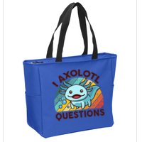 Funny I Axolotl Questions Retro Zip Tote Bag