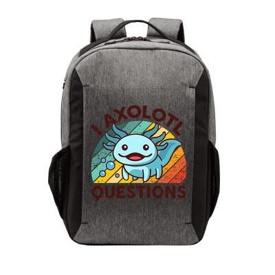 Funny I Axolotl Questions Retro Vector Backpack