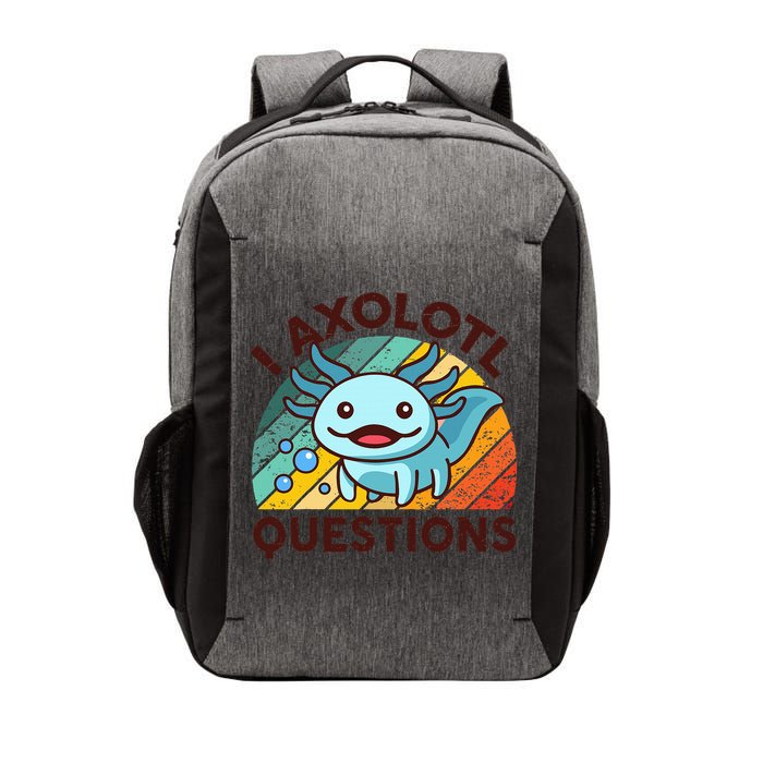 Funny I Axolotl Questions Retro Vector Backpack