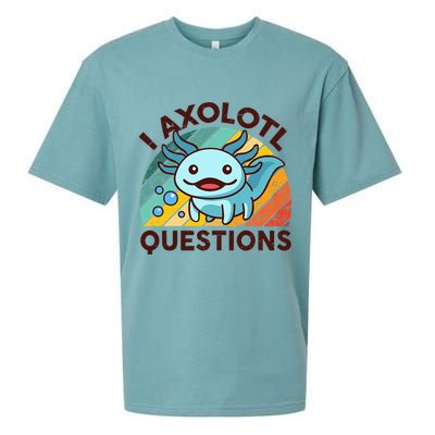 Funny I Axolotl Questions Retro Sueded Cloud Jersey T-Shirt