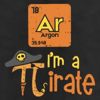 Funny Im A Pirate Pi Day Argon Ar Chemistry Math Boy Adult Drive Performance Visor