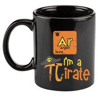 Funny Im A Pirate Pi Day Argon Ar Chemistry Math Boy 11oz C Handle Ceramic Mug
