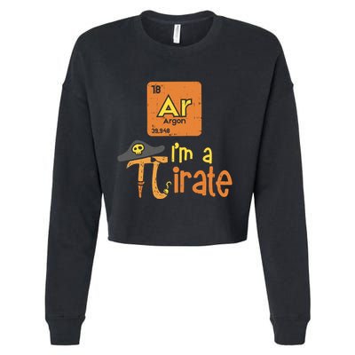 Funny Im A Pirate Pi Day Argon Ar Chemistry Math Boy Cropped Pullover Crew