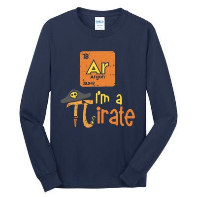 Funny Im A Pirate Pi Day Argon Ar Chemistry Math Boy Tall Long Sleeve T-Shirt